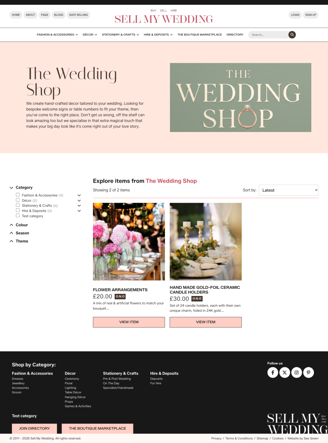 A mockup of how the shop front would look with their products