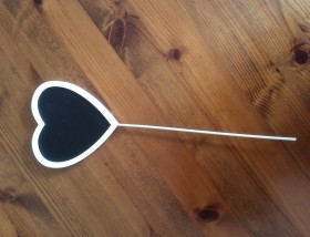 Small blackboard heart marker