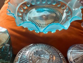 wedding - blue glass close up