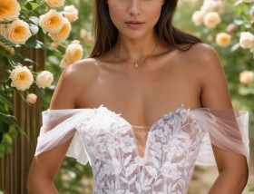 off the shoulder lace bridal corset top-