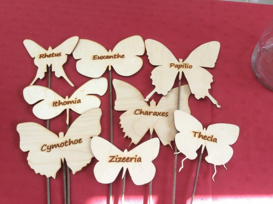 8 butterfly table markers