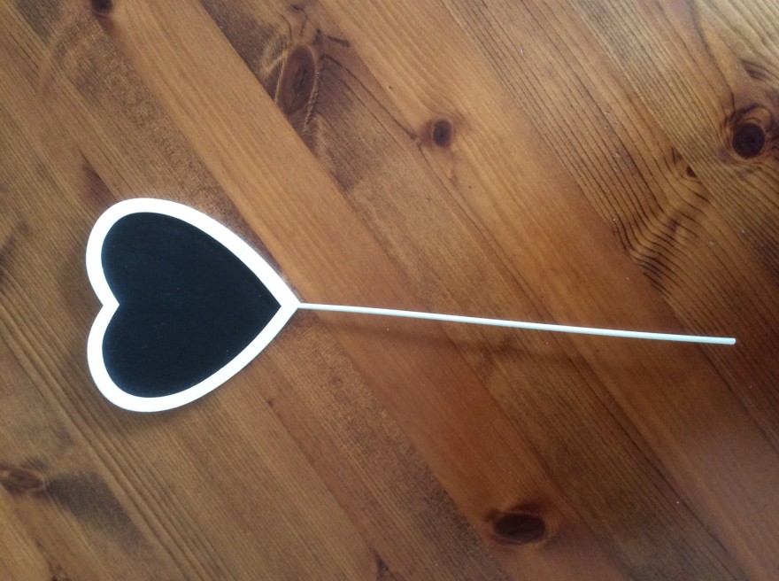 Small blackboard heart marker