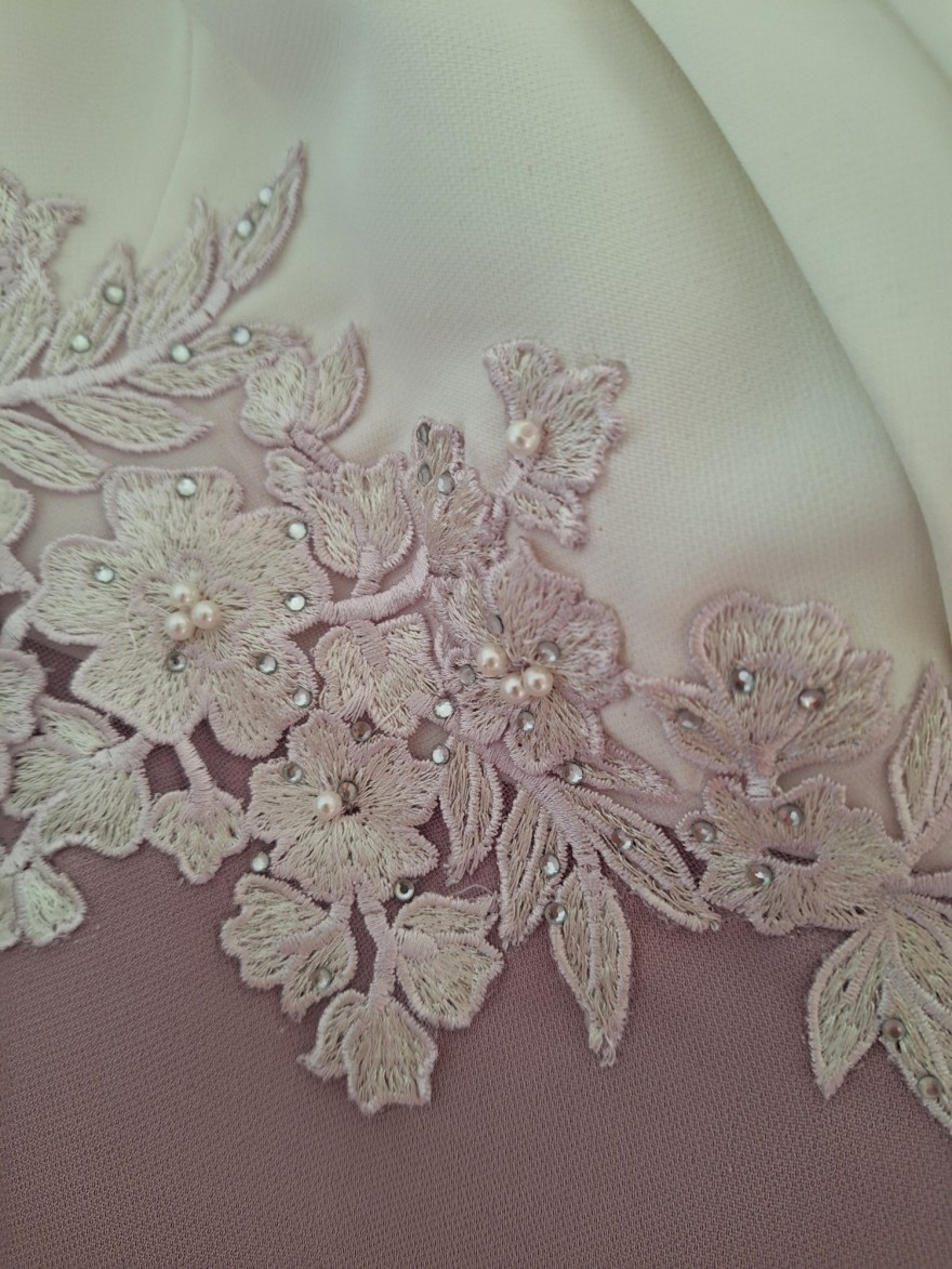 beaded detail on dress